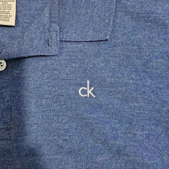 Calvin Klein Jeans Boys XL 18/20 Blue Polo Shirt CK Logo Preppy Classic 90s - Picture 4 of 7